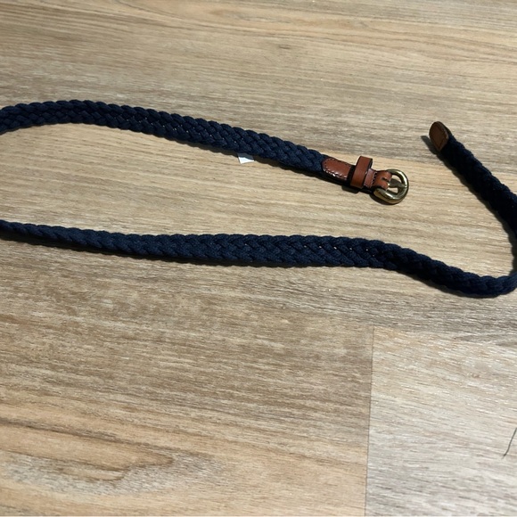 J. Crew Blue and Brown Leather Belt - Picture 2 of 3